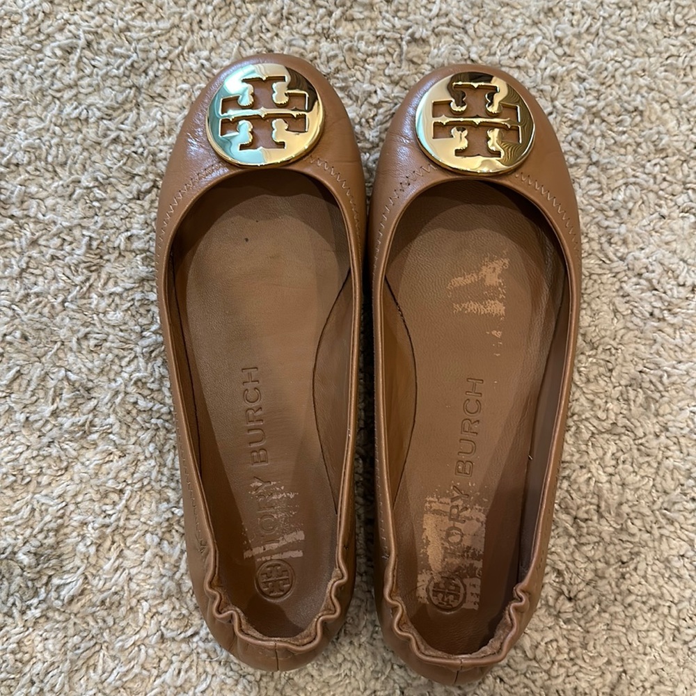 Tory Burch Minnie Travel Ballet Tan